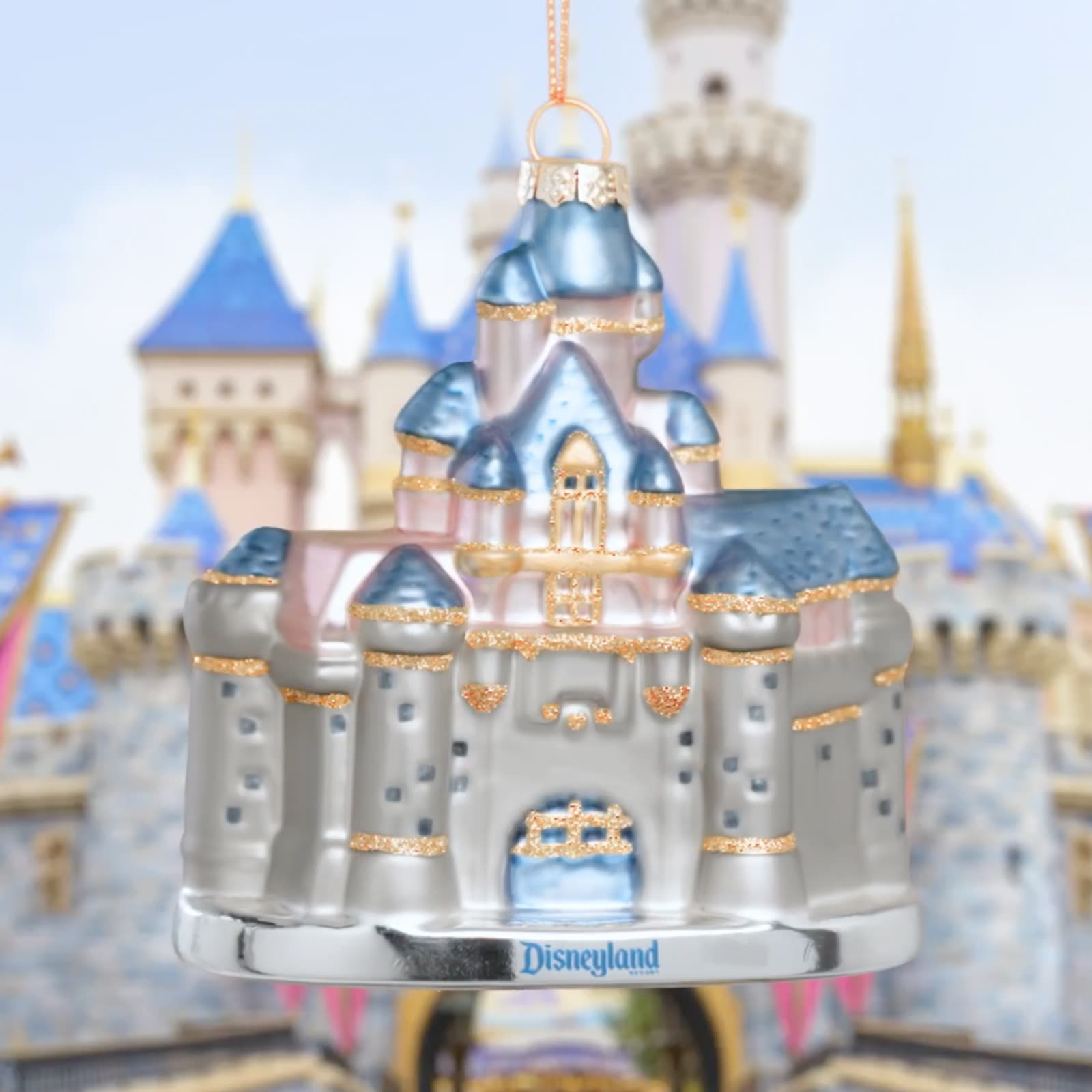 Disneyland castle ornament from Disney Store's July 6 preview