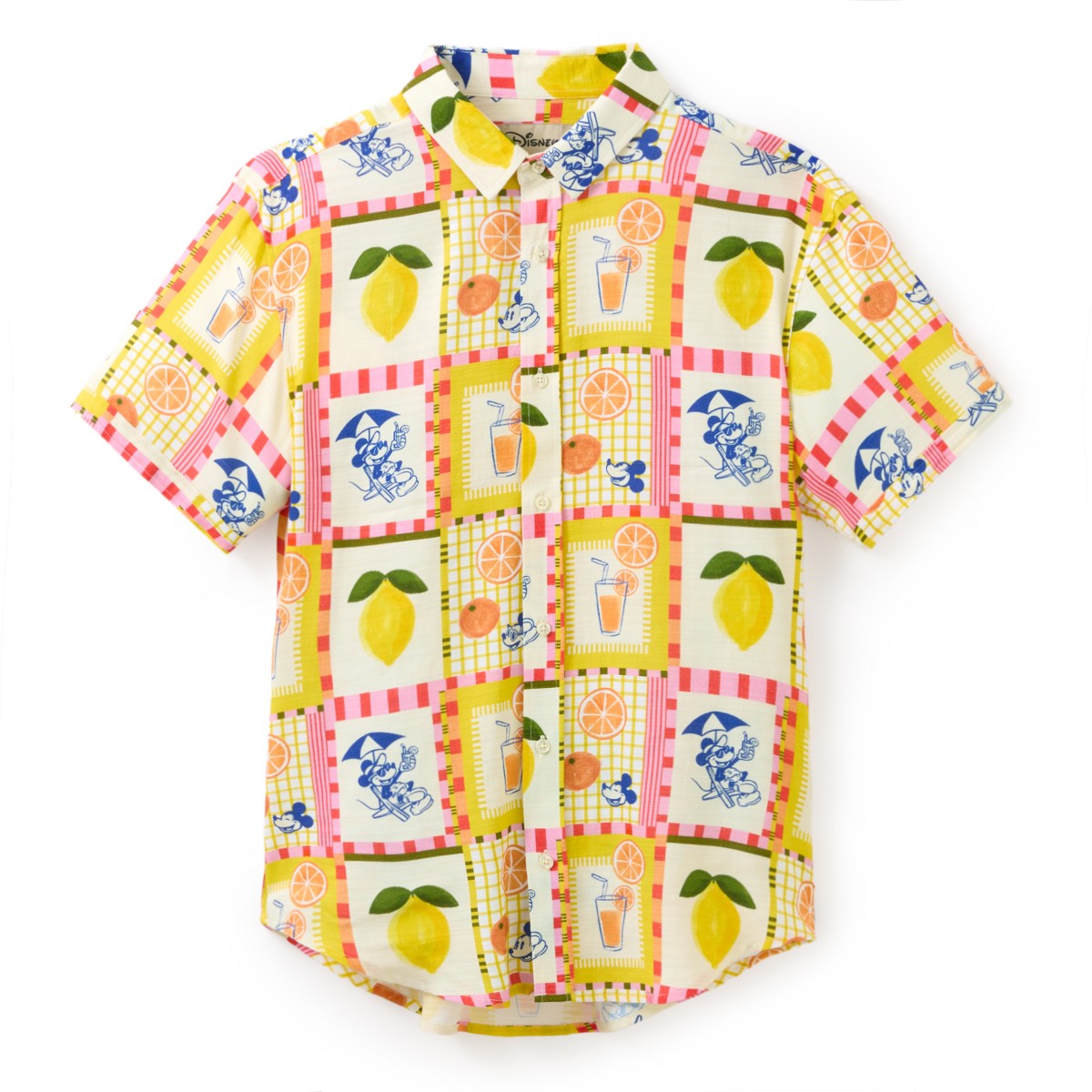 Mickey Mouse Oranges and Lemons Bamboo Button Down Shirt for Men by RSVLTS