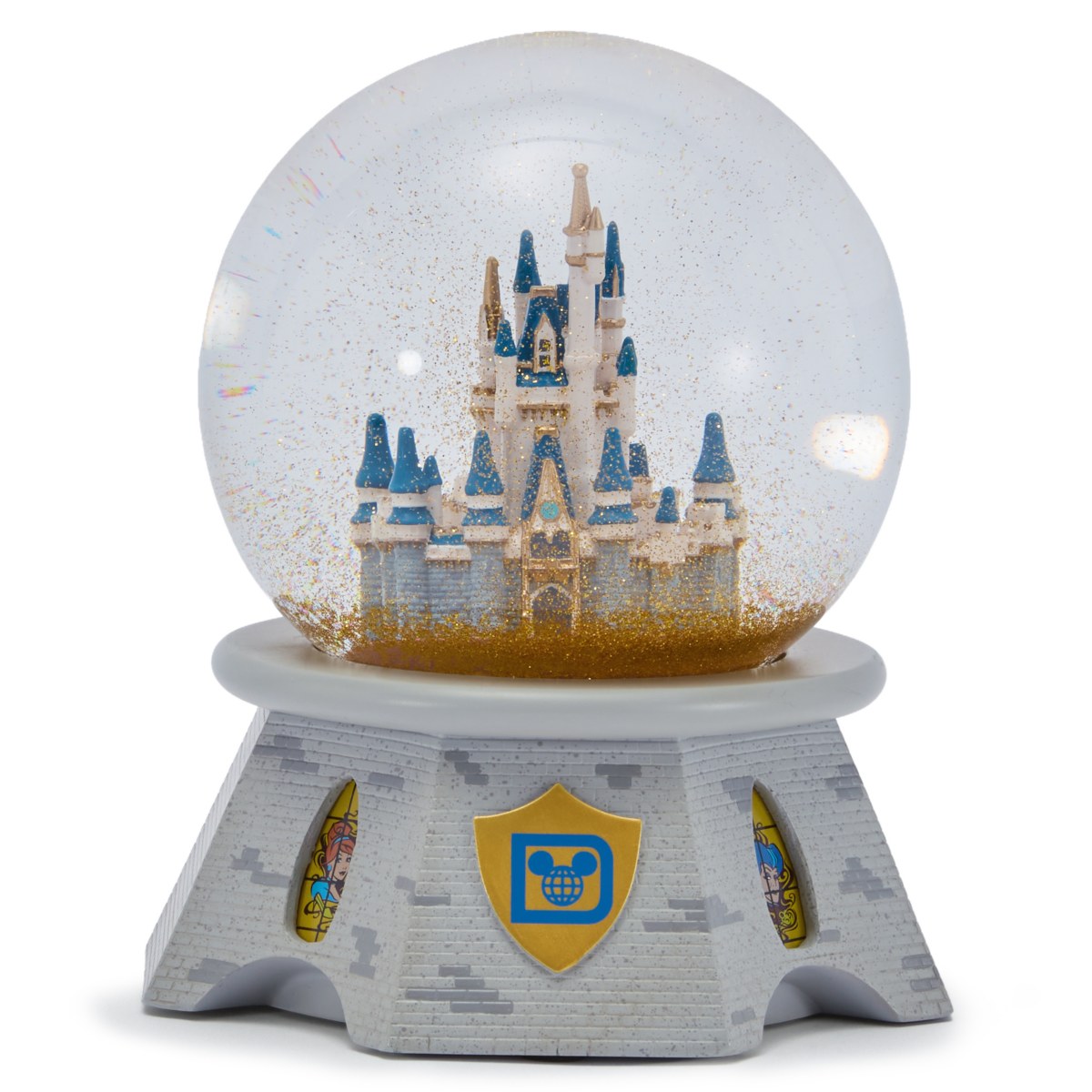 Cinderella Castle light-up snow globe front view