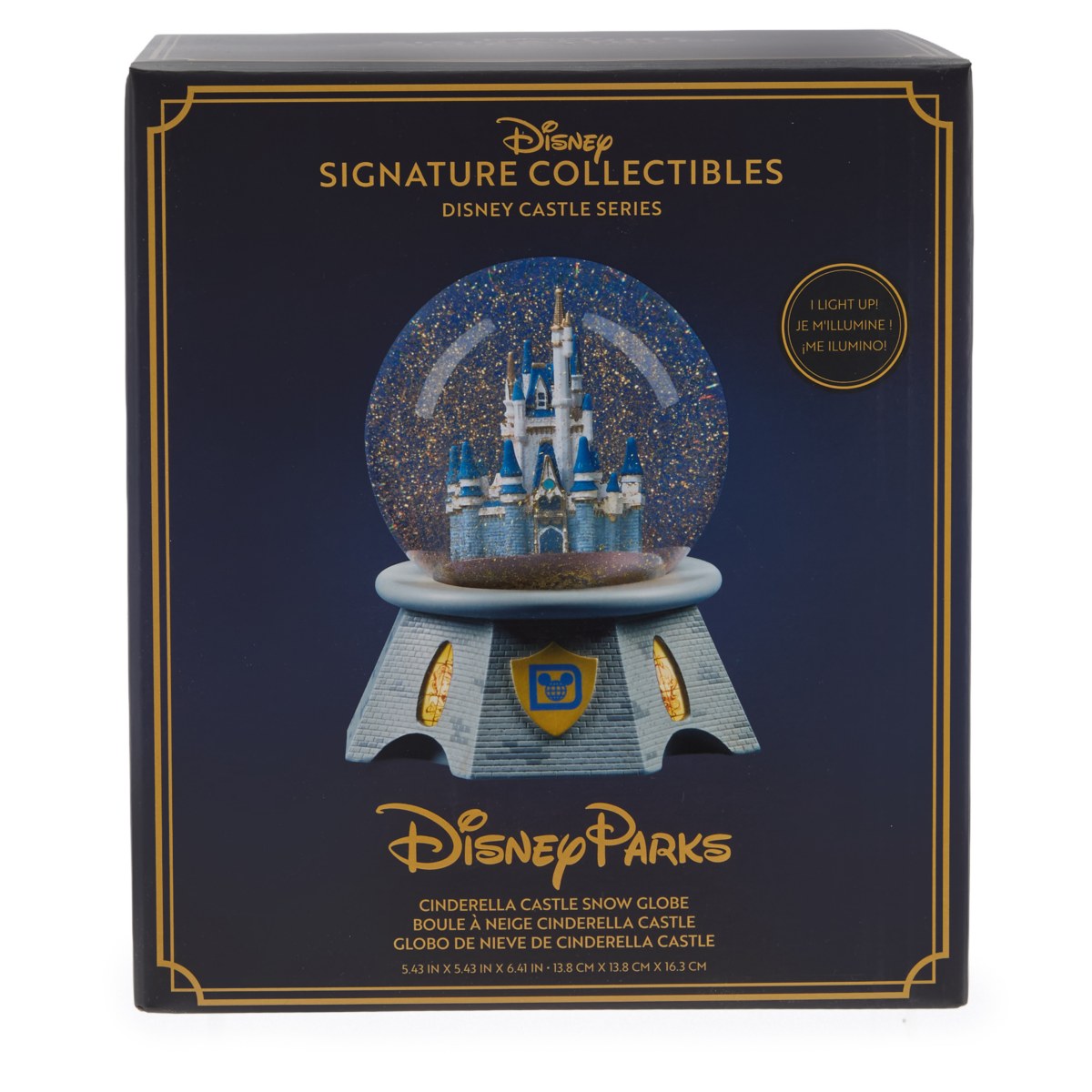 Cinderella Castle snow globe packaging front