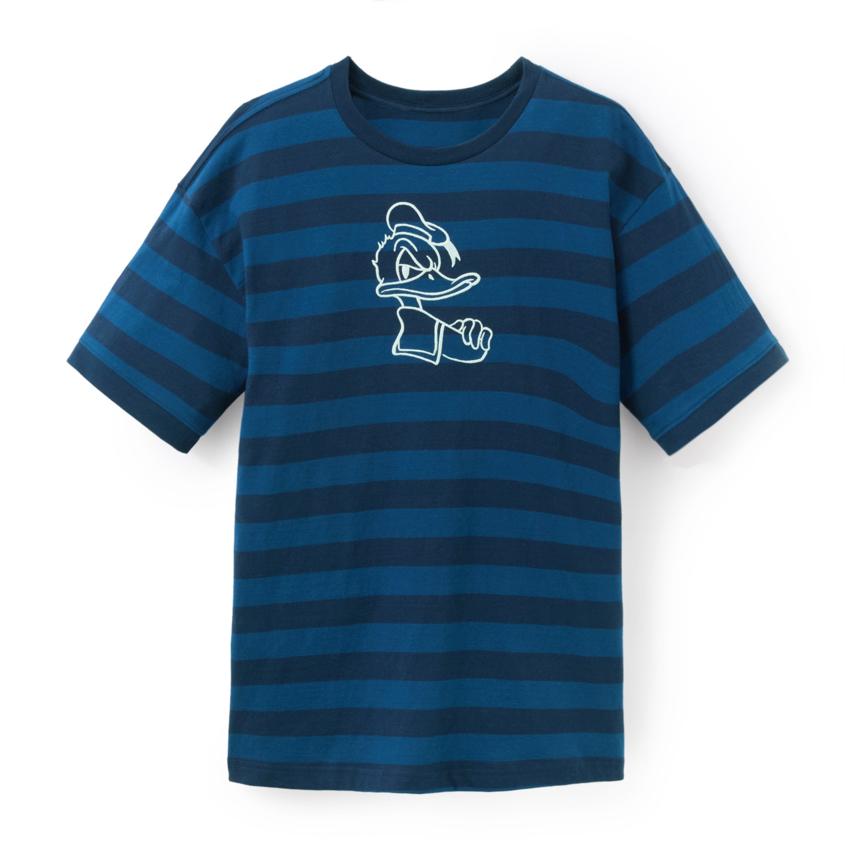 Donald Duck striped T-shirt in black and blue