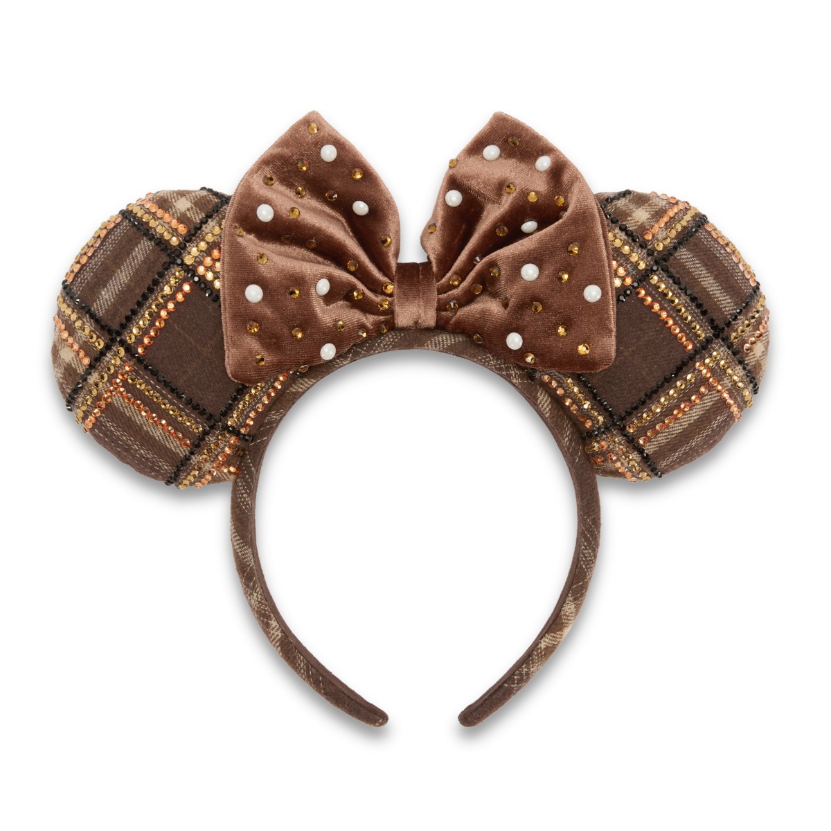 Minnie Mouse plaid ear headband for adults by BaubleBar