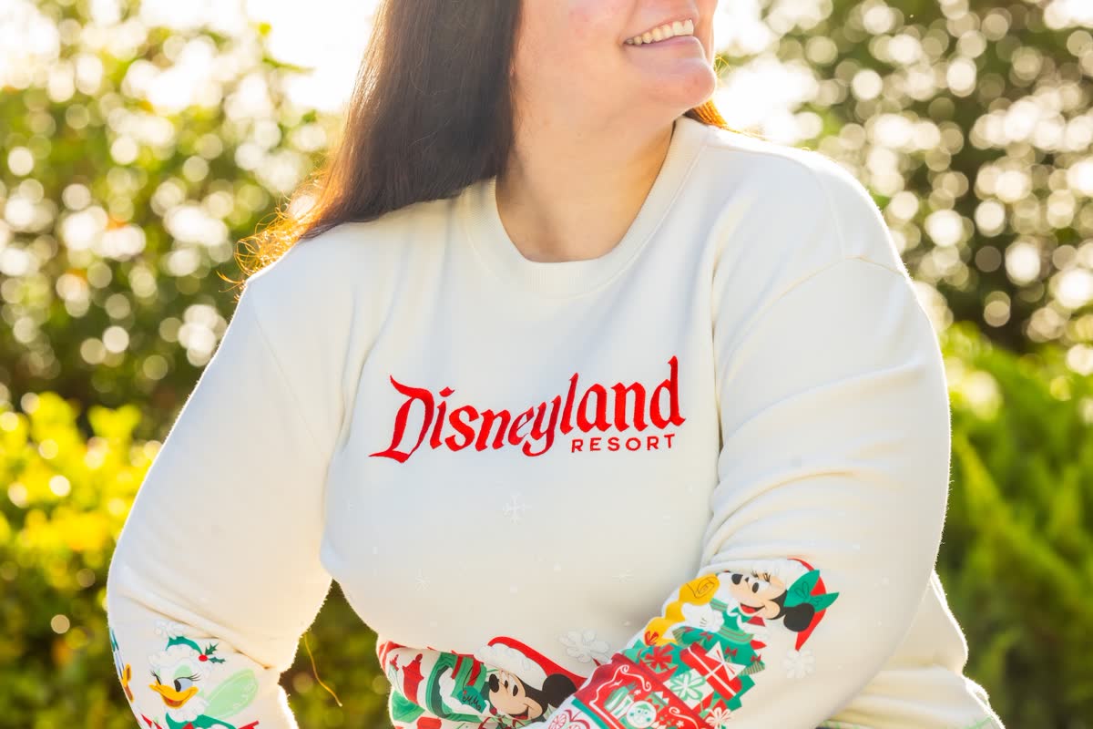 Holiday Lights Zip Up Hoodie back artwork from Disney's 2026 holiday merchandise preview