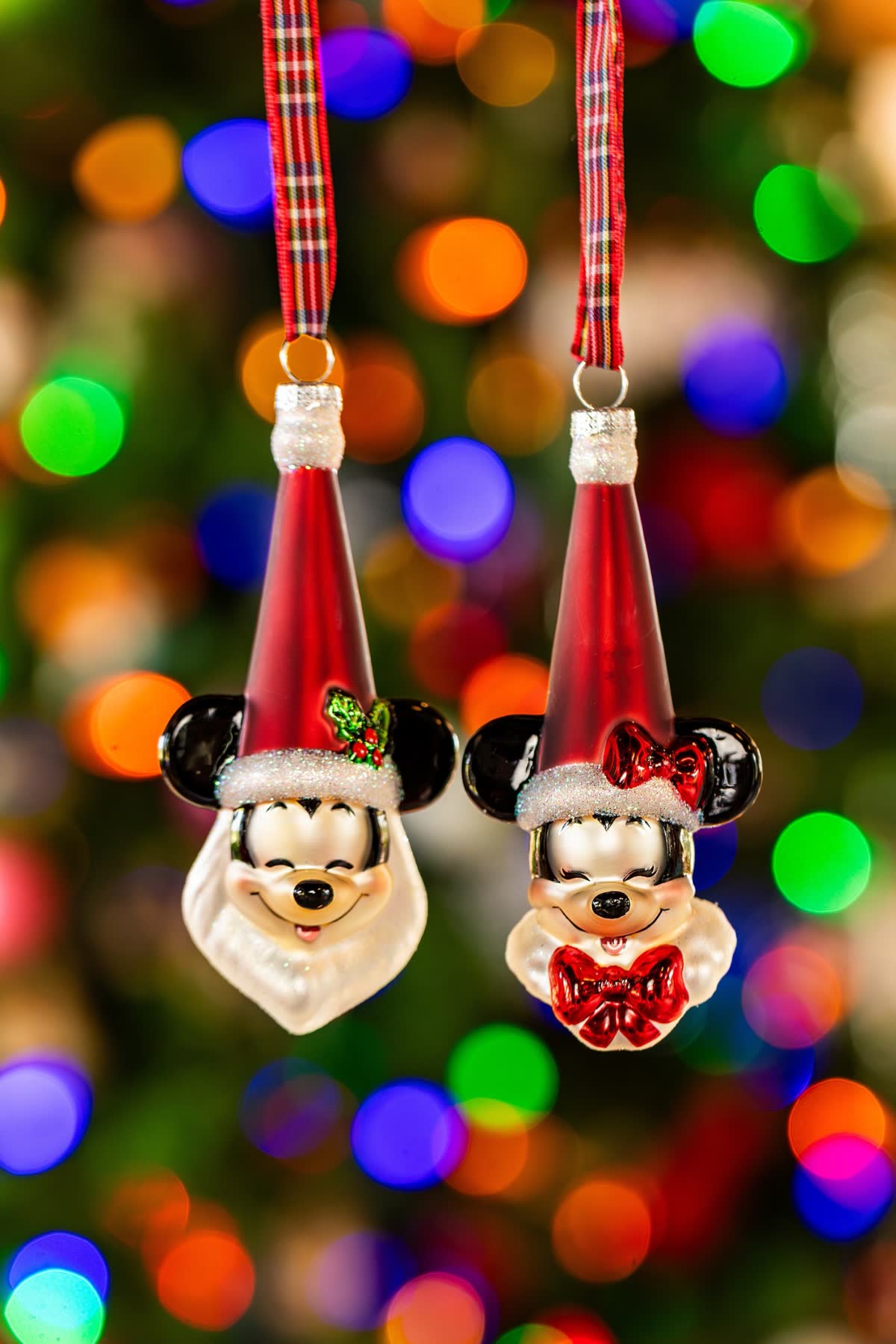 Disney character holiday ornaments from Disney's 2026 holiday merchandise preview