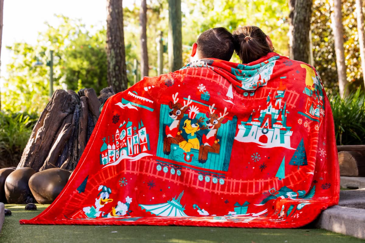 Mickey Mouse and Family Christmas Throw from Disney's 2026 holiday merchandise preview
