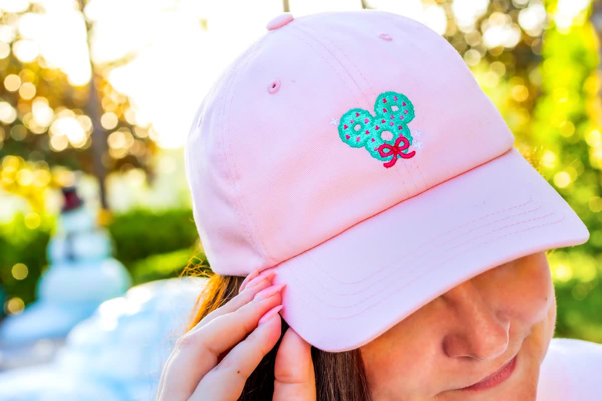 Pastel Holiday Baseball Hat from Disney's 2026 holiday merchandise preview