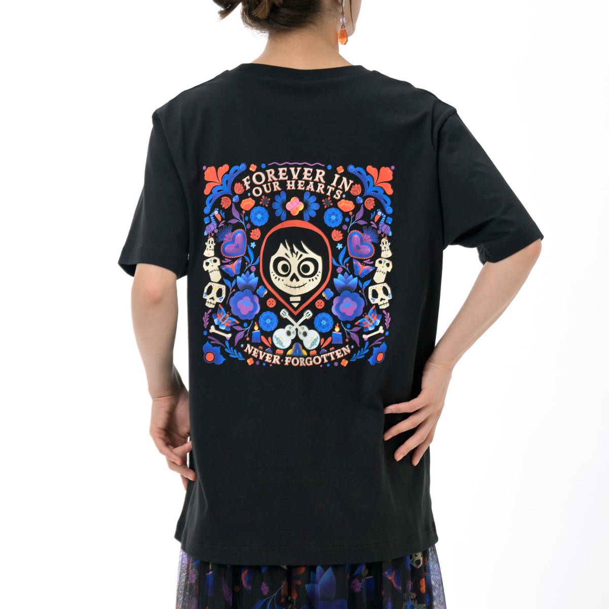 Miguel black glow-in-the-dark short-sleeve T-shirt from Disney Store Japan