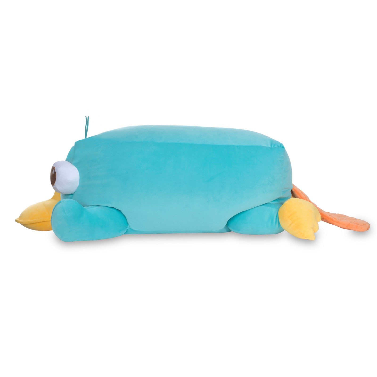 Side view showing the full length of the Perry plush