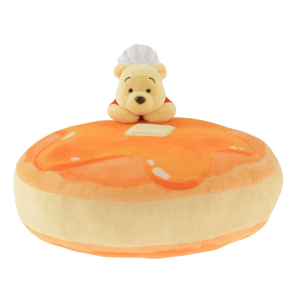 Pancake-shaped Pooh cushion