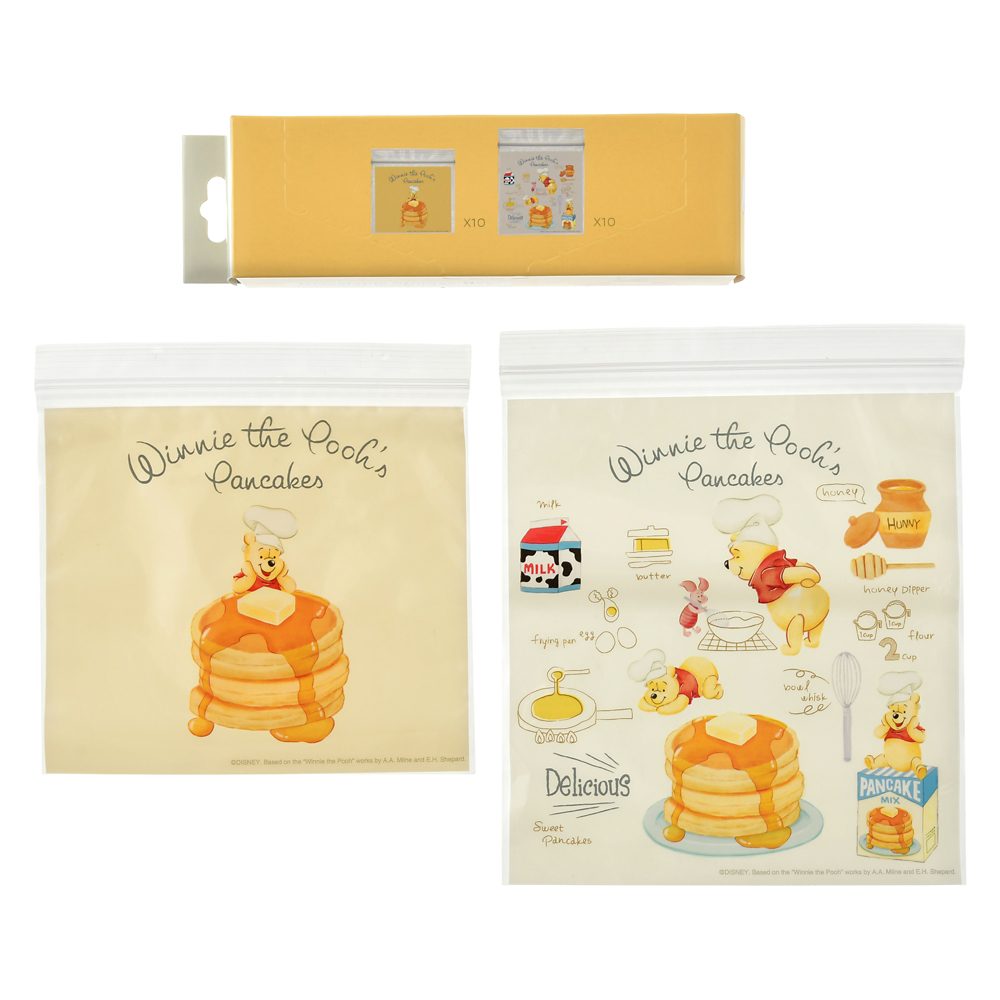 Pooh and Piglet illustrated zipper bags