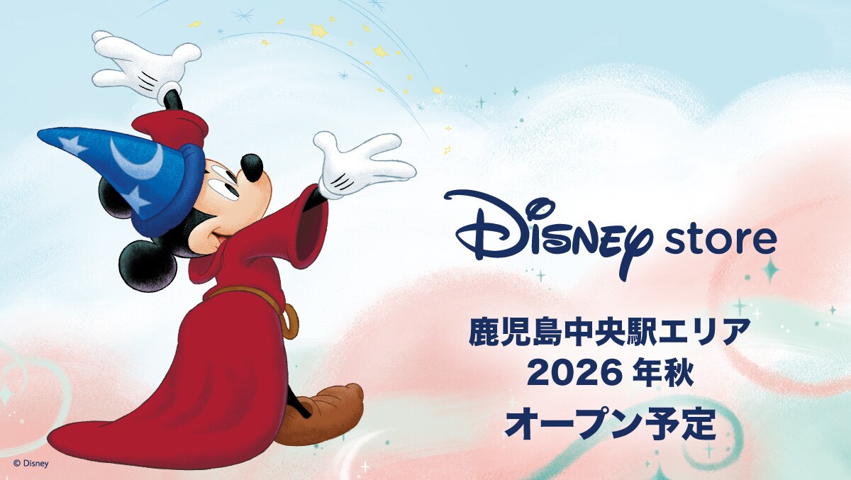 Sorcerer Mickey beside the Disney Store Kagoshima-Chuo Station area opening announcement