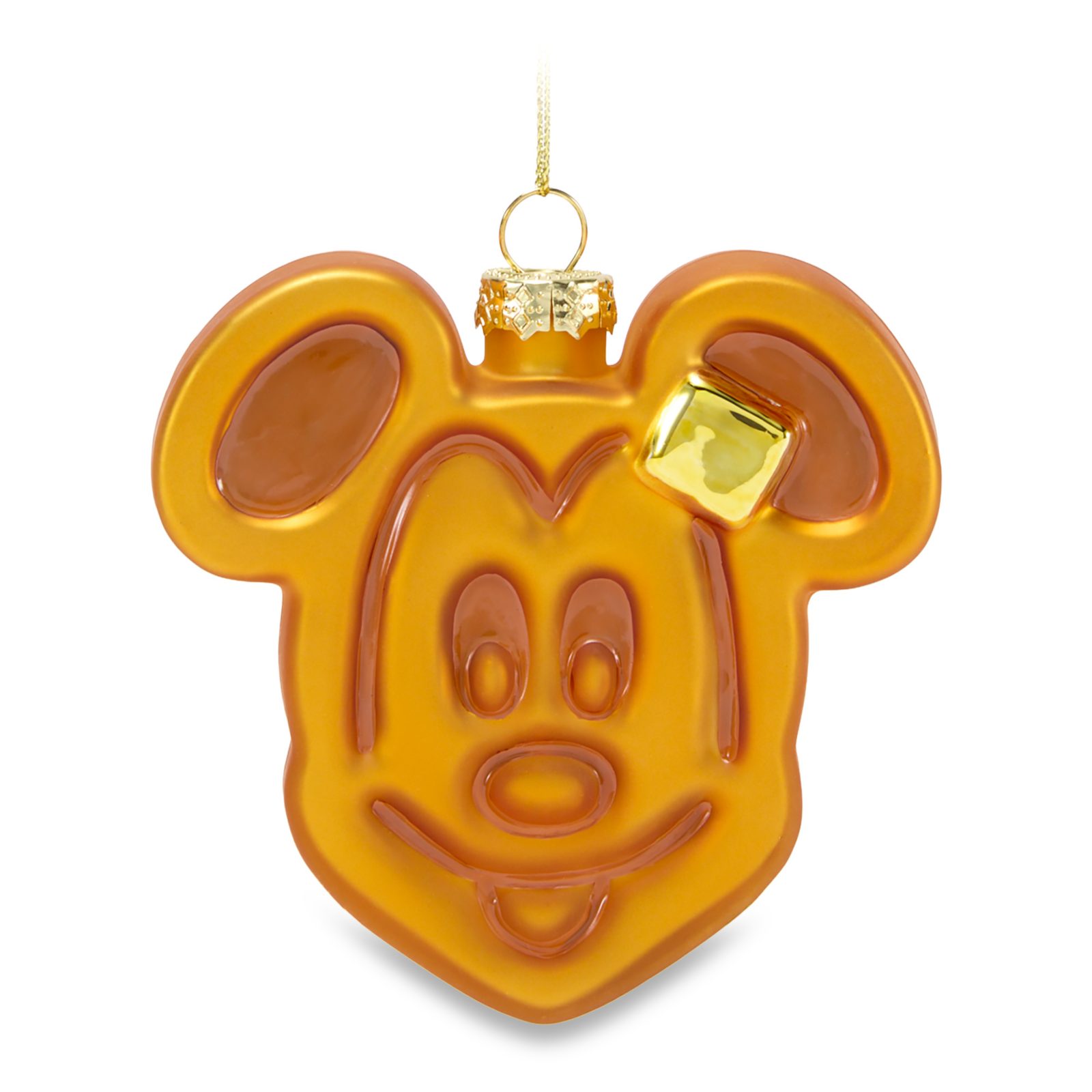 Mickey Mouse waffle glass ornament from Disney Store