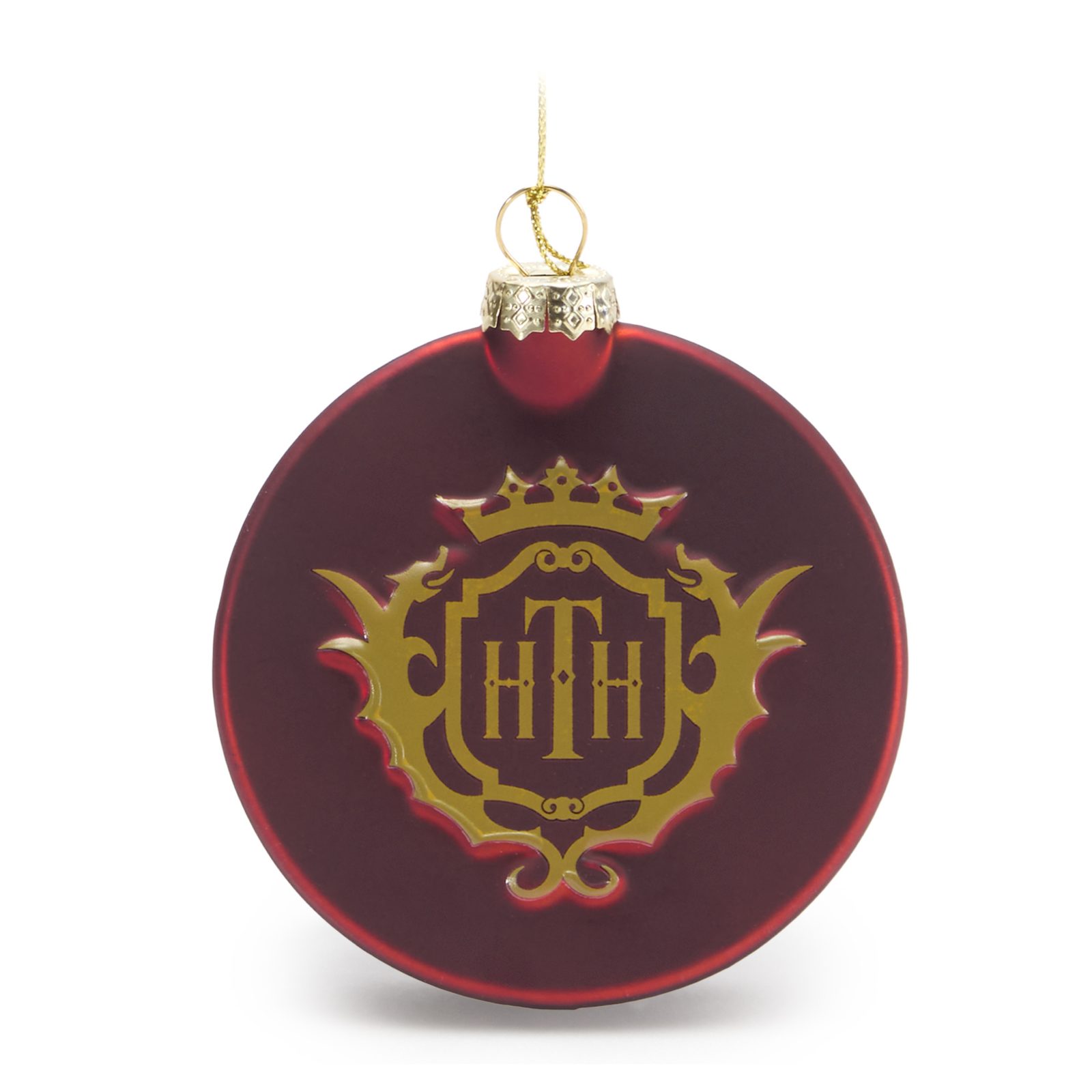 Hollywood Tower Hotel bellhop cap glass ornament from Disney Store