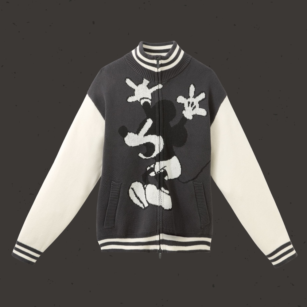 Mickey Mouse Varsity Sweater Jacket inspired by The Skeleton Dance