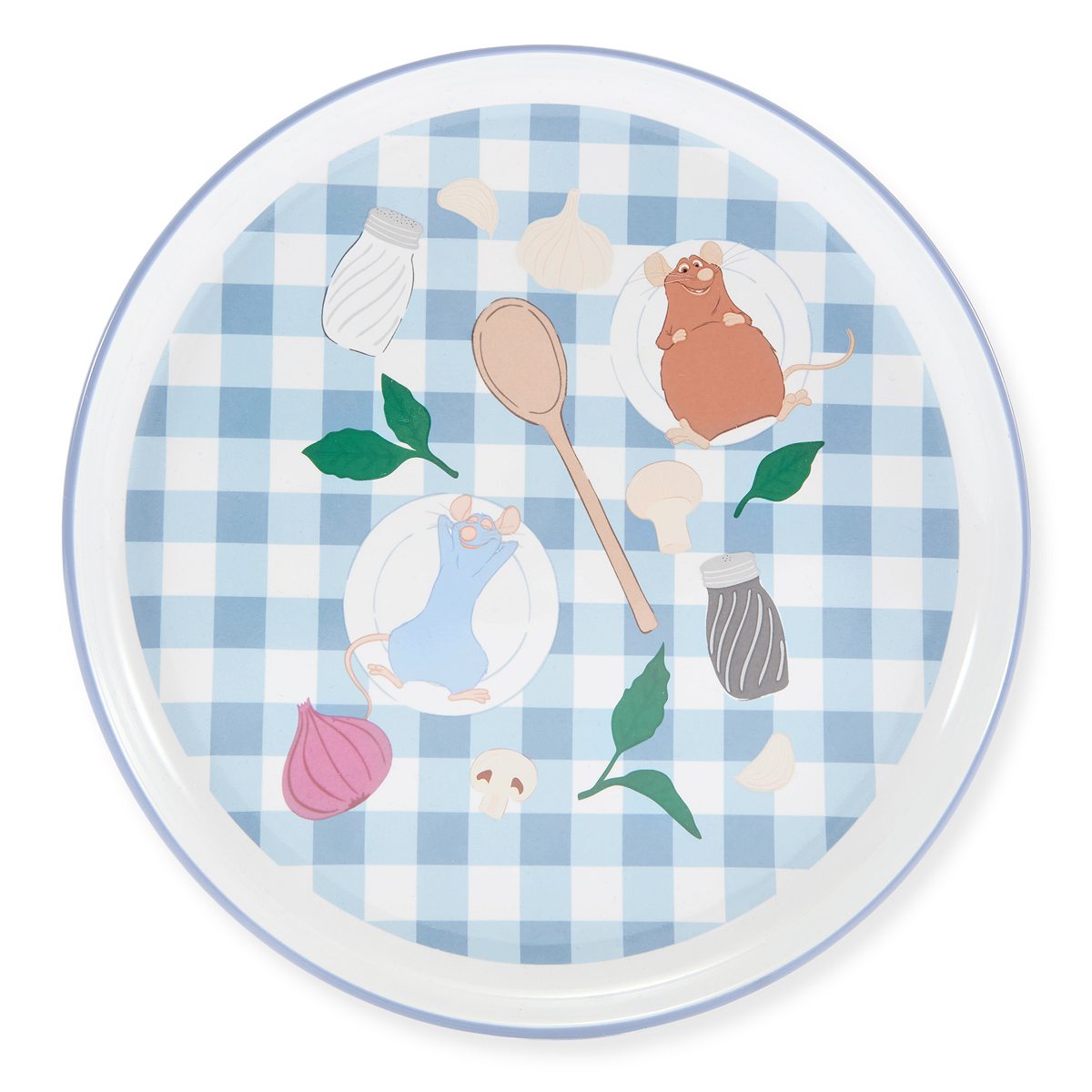Ratatouille dinner plate with Remy and Paris cafe artwork