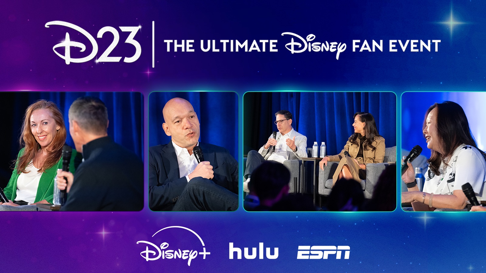 Disney Plus Hulu and ESPN leaders at the 2026 D23 streaming showcase