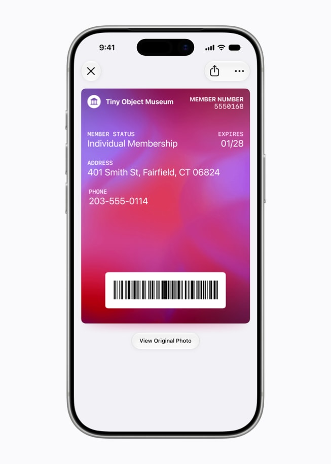 Apple Wallet pass displayed on an iPhone