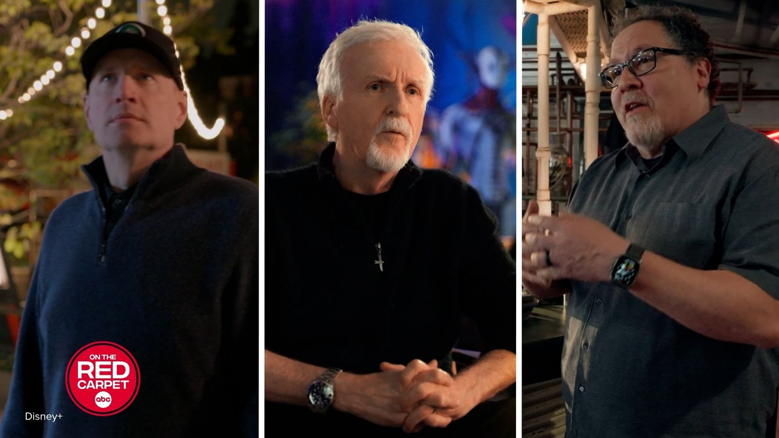 Kevin Feige, James Cameron and Jon Favreau in the Disney Worldbuilders documentary teaser