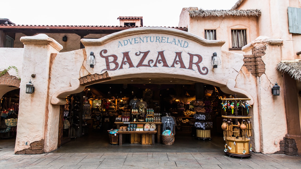 Adventureland Bazaar exterior at Disneyland Park