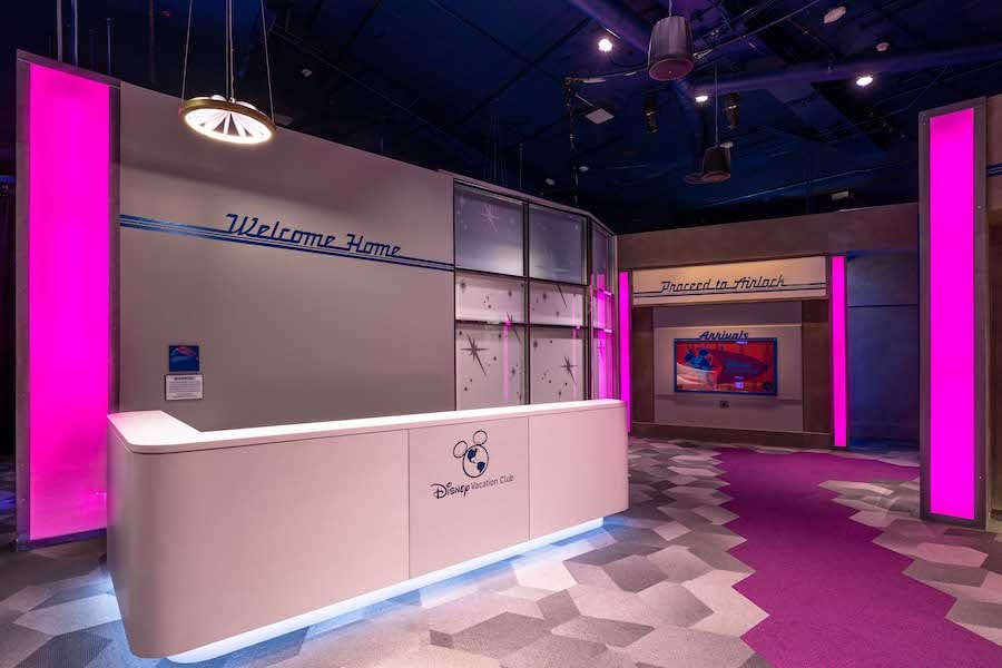 Reception desk inside Disney Vacation Club Star View Station at Disneyland Park