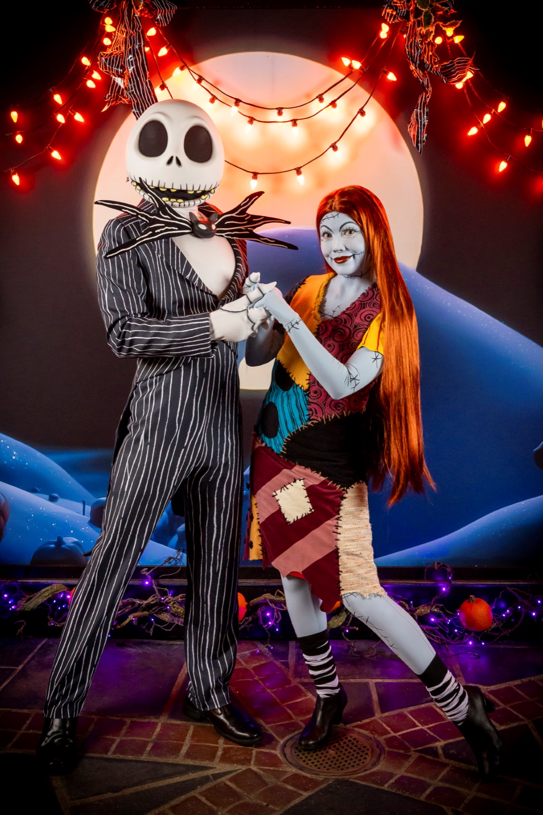 Jack Skellington and Sally at Disneyland during Halloween Time