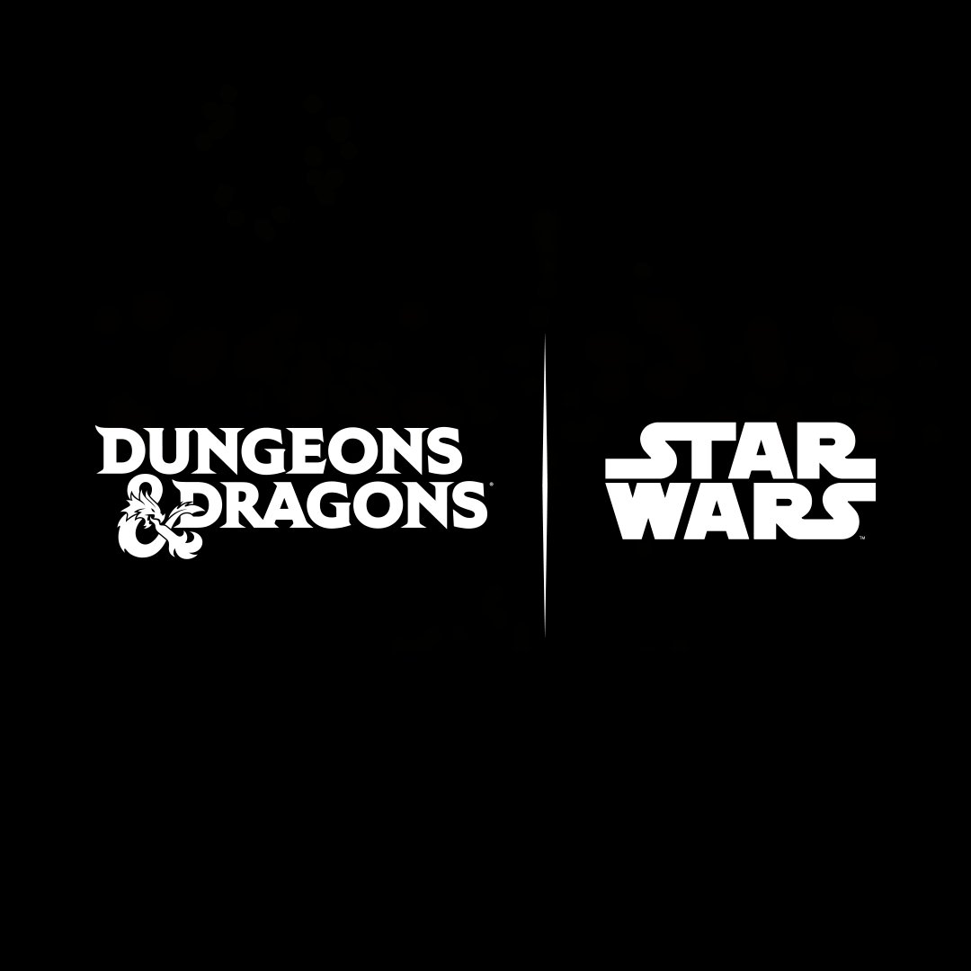 Dungeons & Dragons and Star Wars logos on the official collaboration graphic