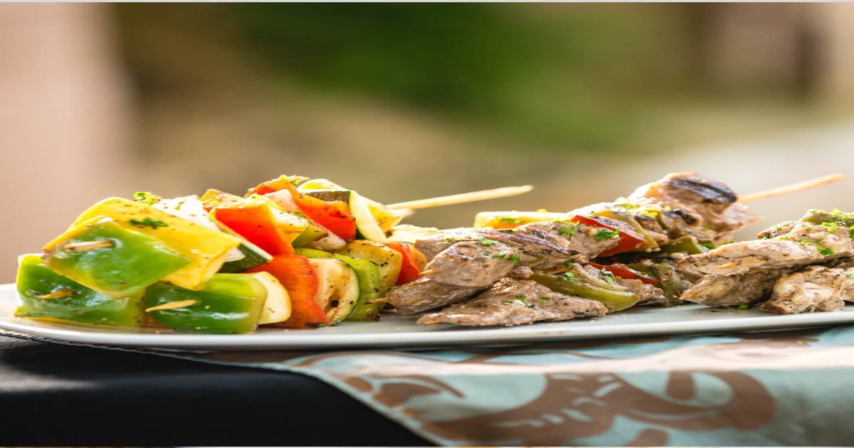 Kebabs served at Doc Sugrue's Desert Kebab House at Universal's Islands of Adventure