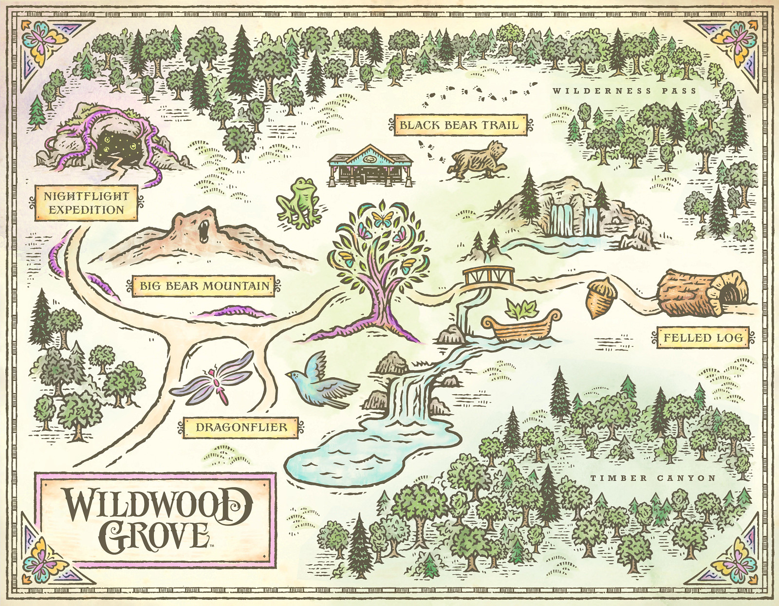 NightFlight Expedition location map in Wildwood Grove