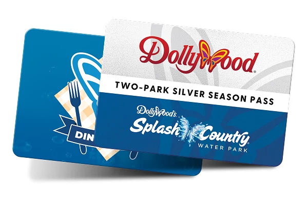 Dollywood Two-Park Silver Season Pass with Water Park Dining card for 2026