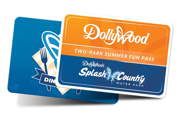 Dollywood Two-Park Summer Fun Pass with Water Park Dining card for 2026