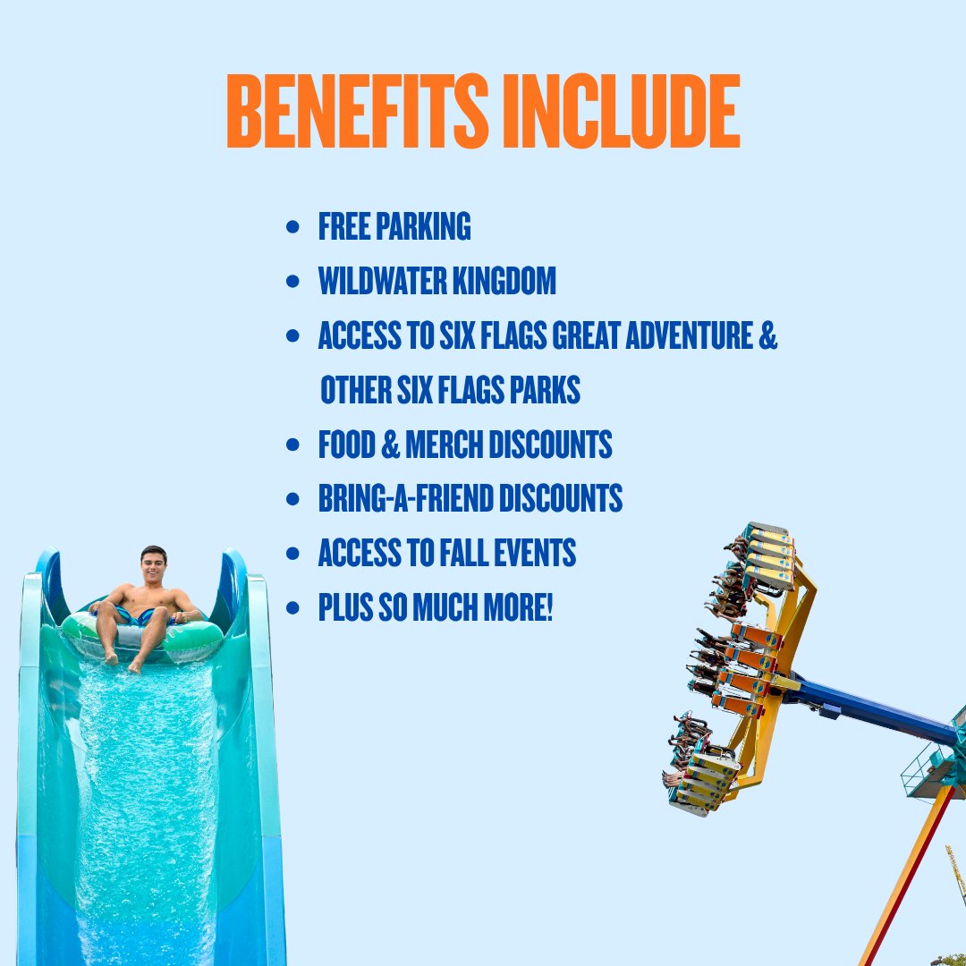 Dorney Park 2027 season pass benefits graphic