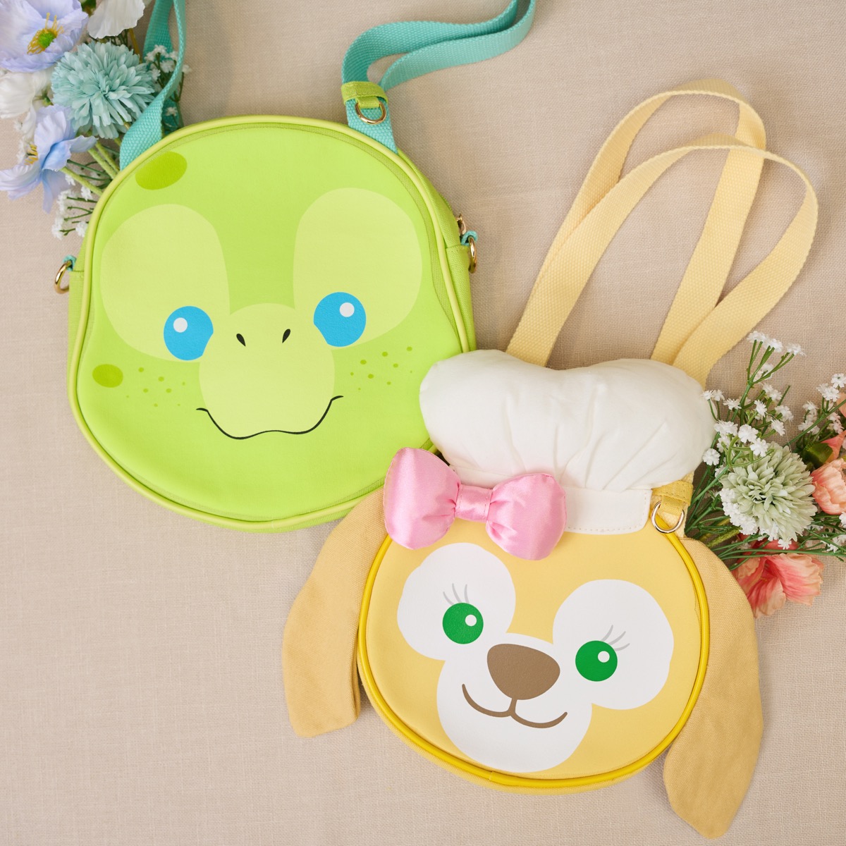 Olu Mel and CookieAnn character-face bags in the Duffy and Friends Mickey's of Glendale preview