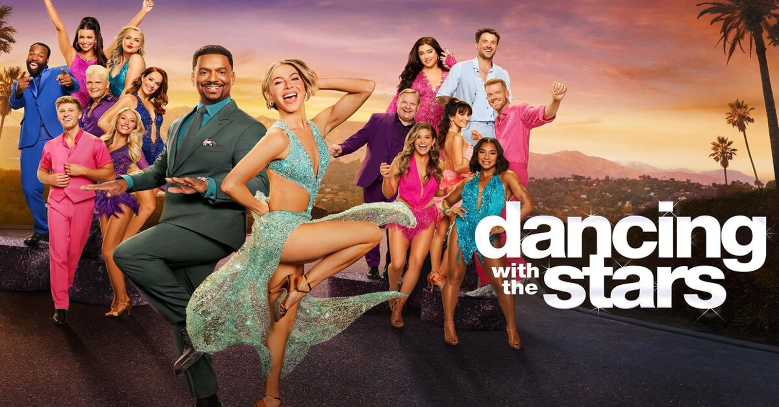 Dancing With the Stars logo and ballroom dancers