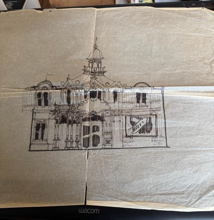 Original Main Street sketches from Eddie Sotto's estate auction