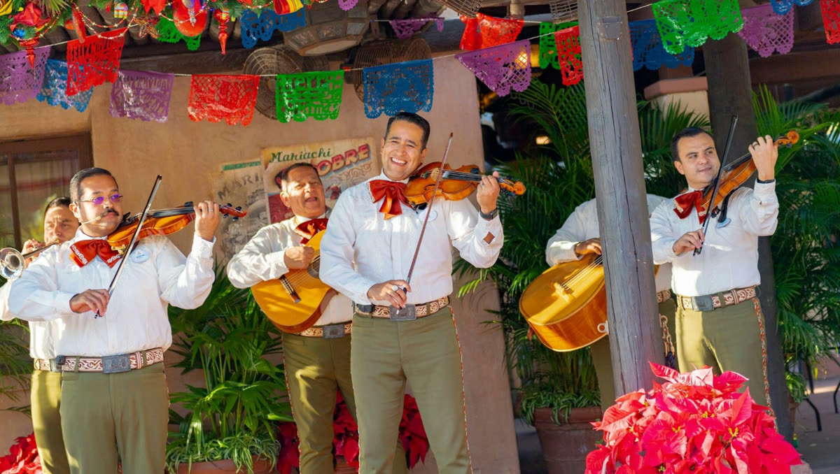 EPCOT International Festival of the Holidays scene around World Showcase