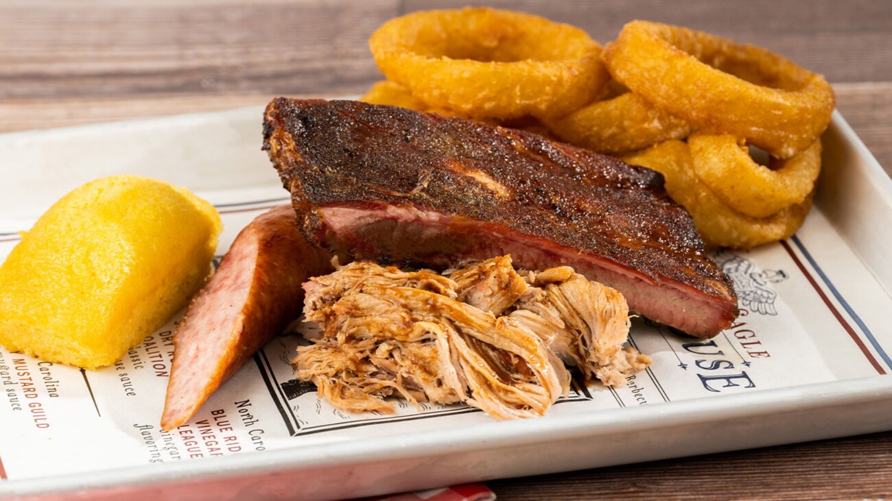 Barbecue platter served at Regal Eagle Smokehouse