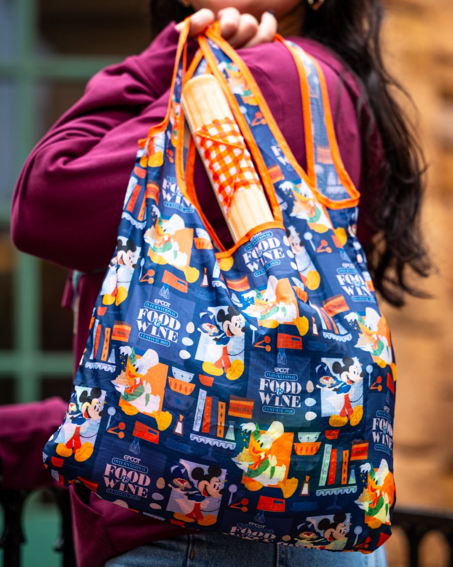 Reusable festival bag with Mickey Donald and Figment artwork