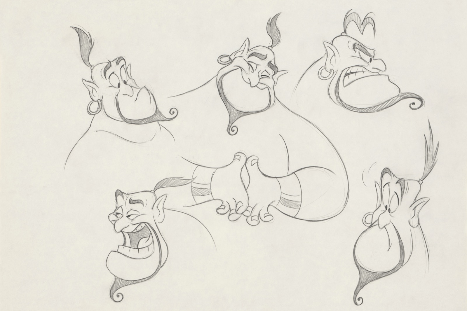 Eric Goldberg drawing Genie at Walt Disney Animation Studios