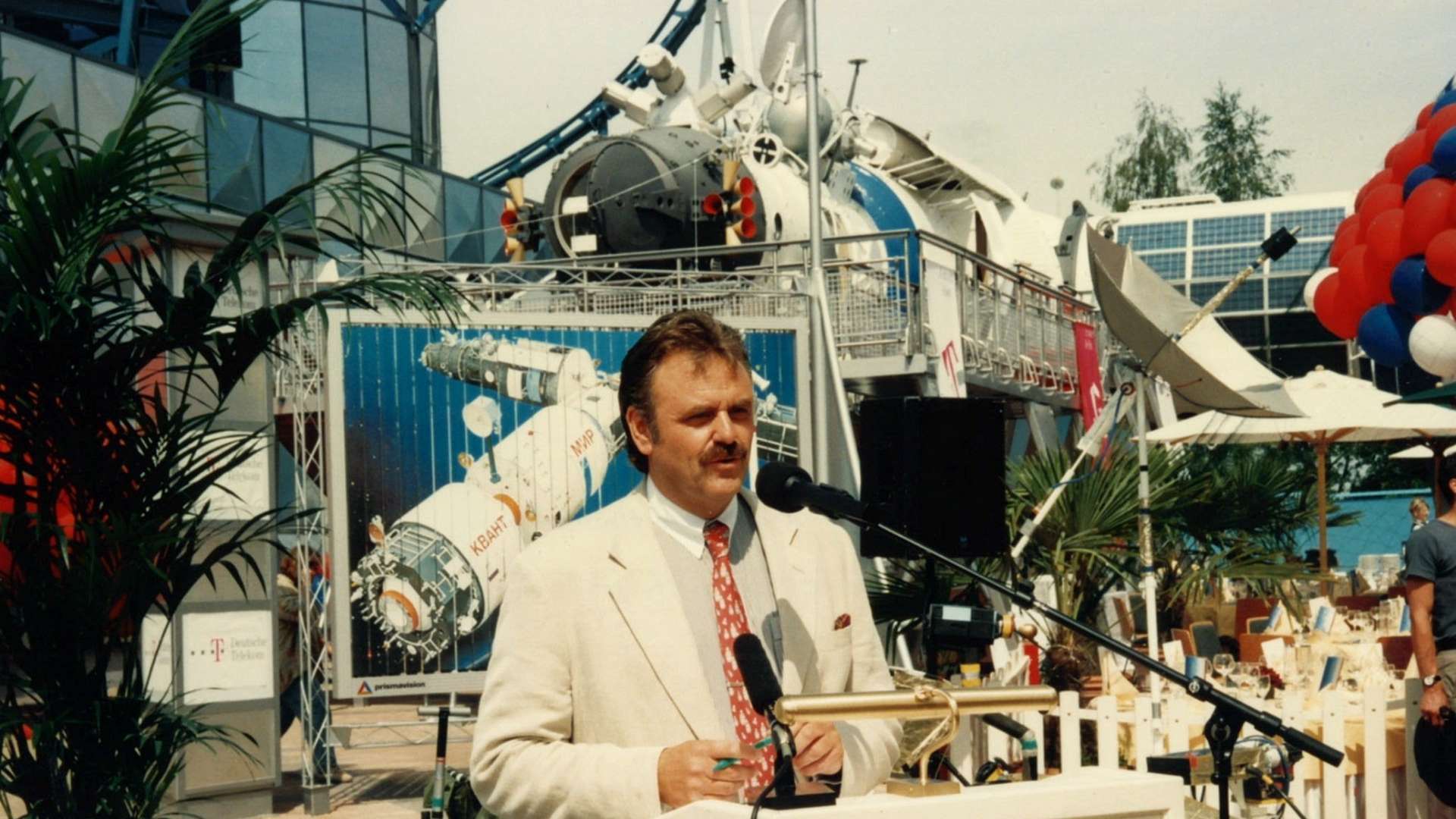 Roland Mack at Euro-Mir's 1997 opening ceremony