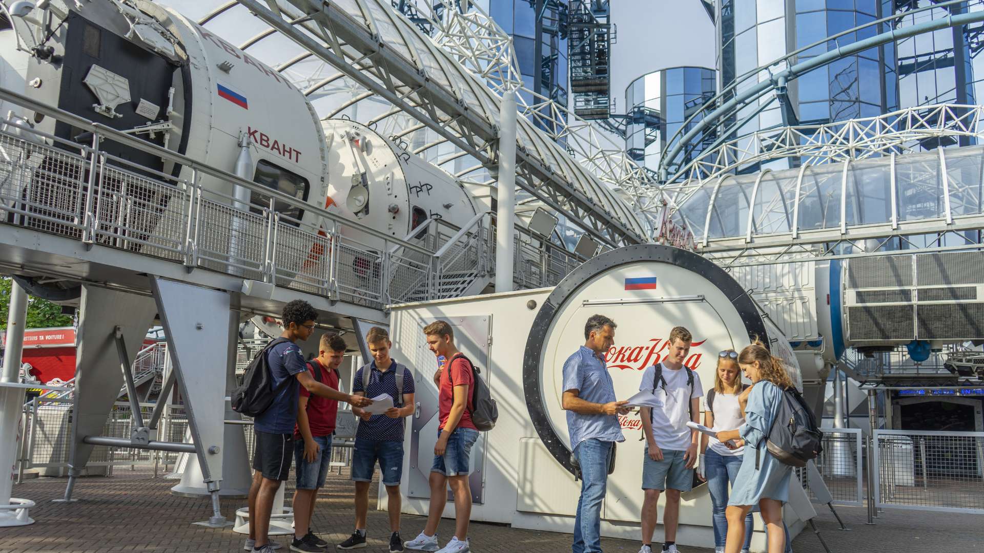 Mir space-station training module displayed at Europa-Park