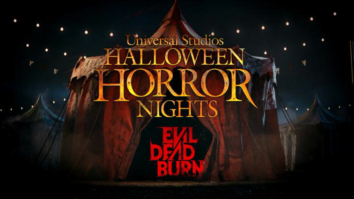 Halloween Horror Nights Evil Dead Burn haunted house artwork