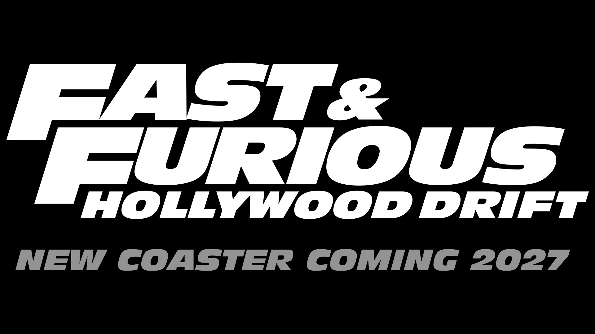 Fast & Furious: Hollywood Drift logo for the 2027 Universal Orlando coaster
