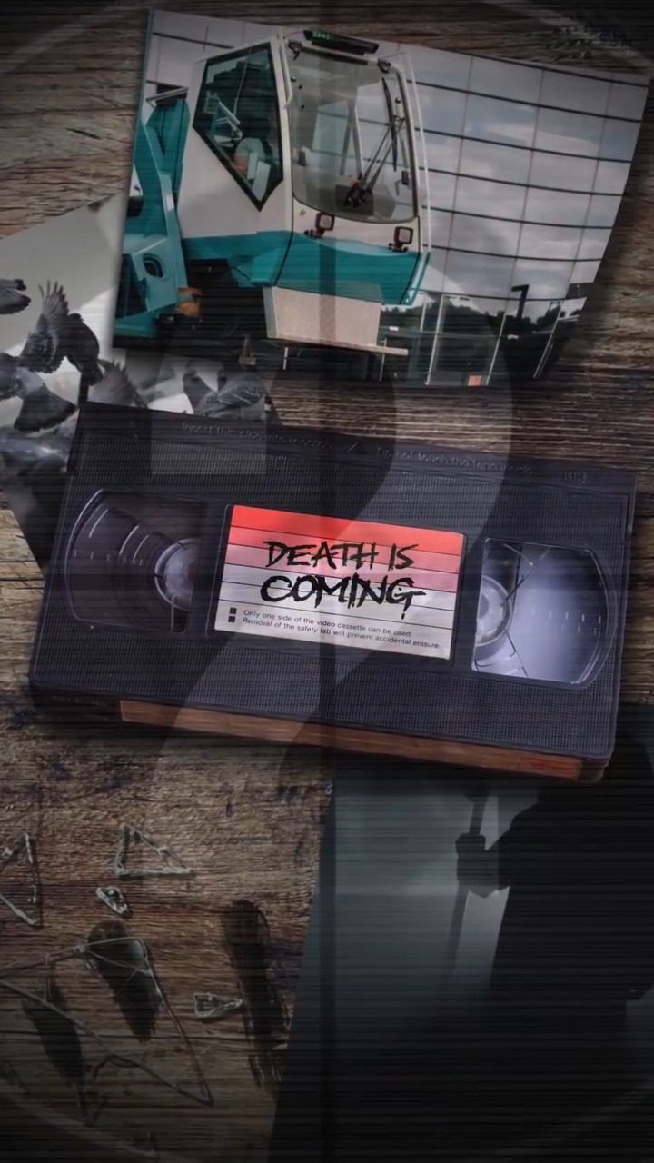 Final Destination maze teaser with a video cassette labeled Death is coming