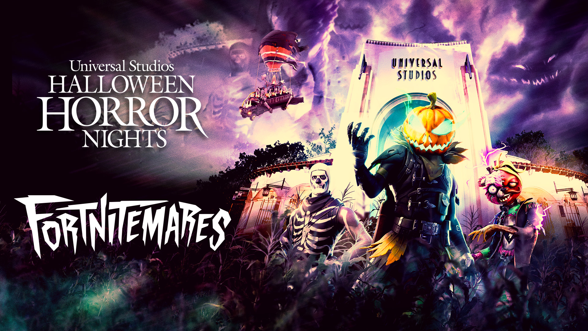 FORTNITEMARES scare zone artwork for Halloween Horror Nights