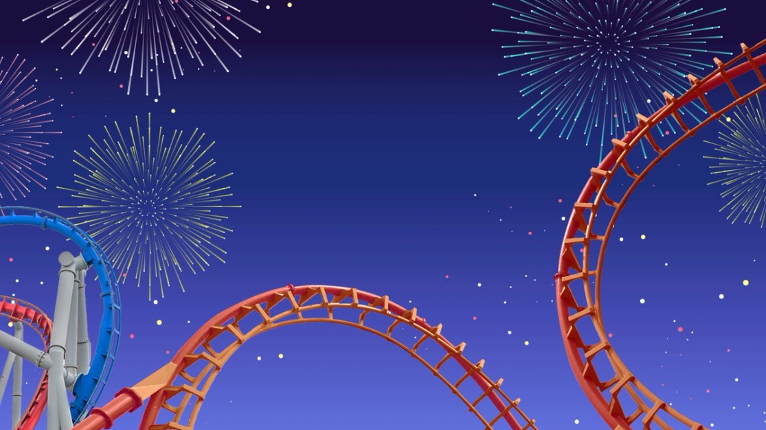 Frontier City fireworks in an official Six Flags event image
