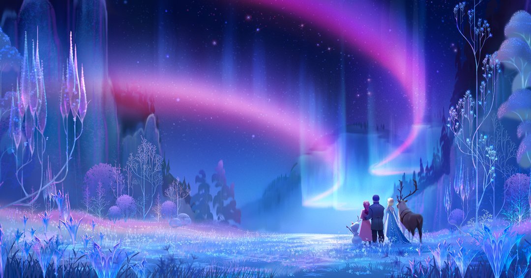 Anna, Elsa, Kristoff, Olaf and Sven in official Frozen 3 concept art