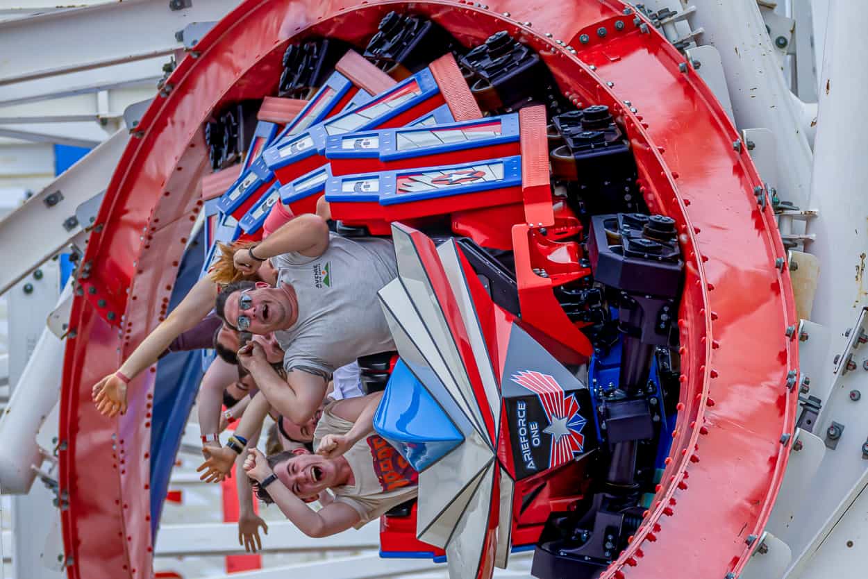 Guests riding ArieForce One at Fun Spot America Atlanta