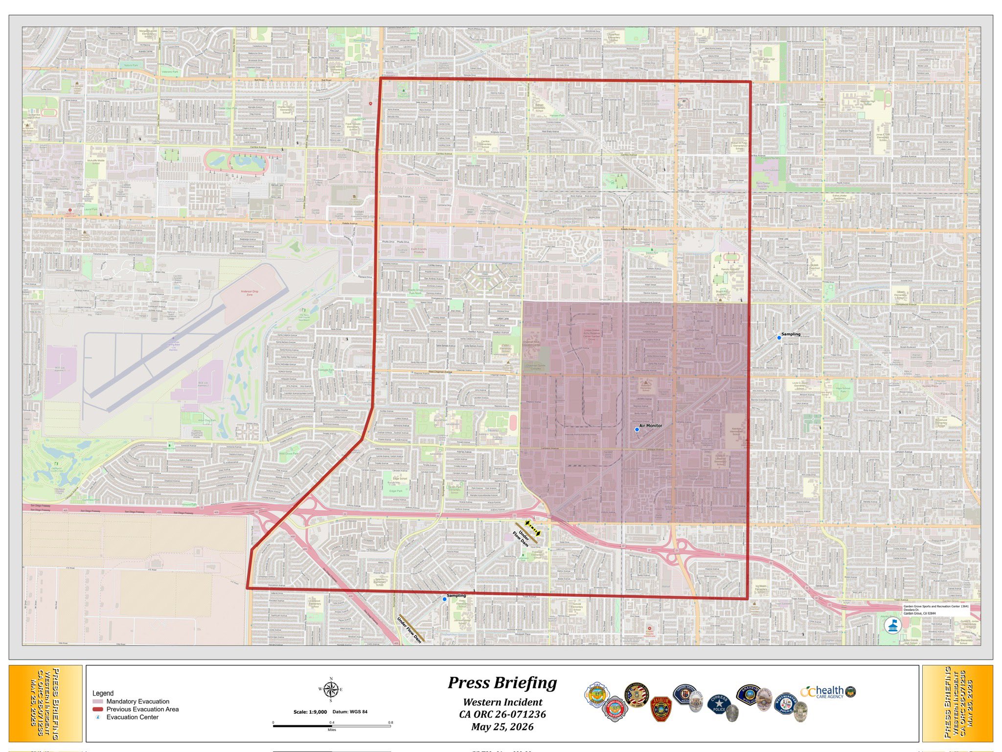 Garden Grove emergency evacuation map and address checker