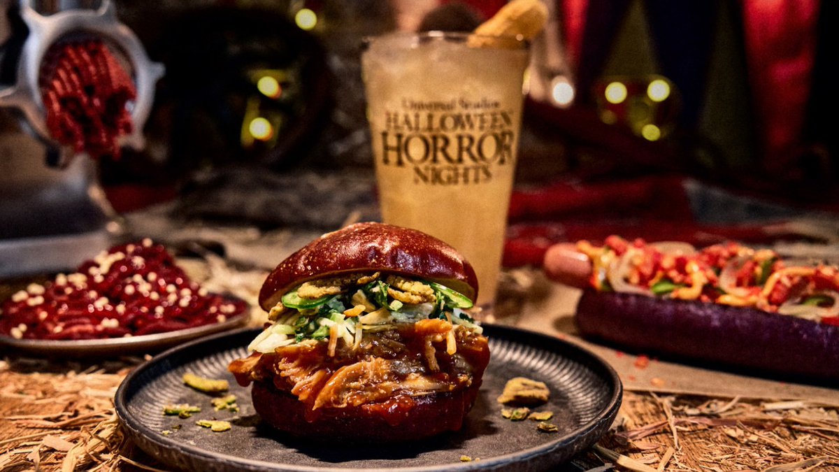 Infernal Carnival food and beverage spread with Jack and Odd Dog