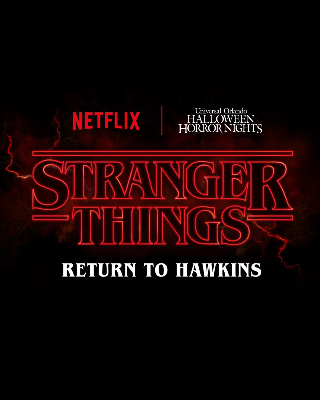 Stranger Things Return to Hawkins show artwork for Halloween Horror Nights 35